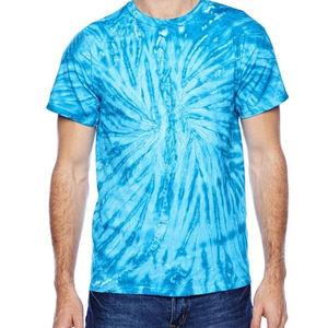 T-shirt Tie-Dye à Manches Courtes, Coupe Ample, Séchage Rapide, Col Rond Uni en Polyester et Coton pour Homme – Meilleur Prix - Product Image 5