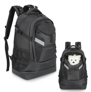 Factory Air Supply System Outdoor Cat Carrier Backpack with Led Light and Ozone deodorization