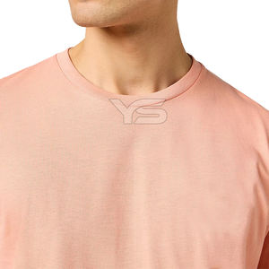 Camiseta informal de algodón orgánico 100% para hombre, 220 gramos, peso ligero, Color sólido único, diseño de moda, serigrafía - Product Image 5