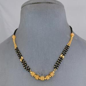 Elegante Mangalsutra tradicional chapado en oro de doble capa con aspecto perfecto para bodas y colección de uso diario para mujeres - Product Image 1