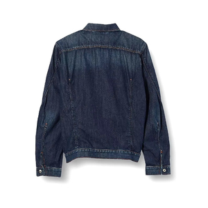 Veste en jean pour hommes Veste en jean à la mode pour hommes Veste en jean délavée décontractée déchiré coupe ajustée boutonnée Veste boutonnée avec logo personnalisé OEM - Product Image 4