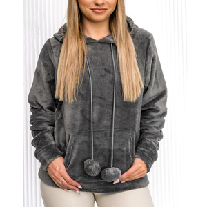 เสื้อฮู้ดแบบสวมหัวเสื้อมีฮู้ดผ้าคอตตอนผ้าโพลีเอสเตอร์ถักทรงโอเวอร์ไซส์โลโก้ออกแบบได้ตามต้องการ - Product Image 6