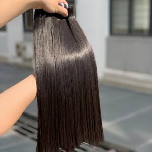 VENTE EN GROS BONE DROITE SUPER DOUBLE NATUREL NOIR VIERGE CRU DONATEUR UNIQUE EXTENSIONS DE CHEVEUX HUMAINS VIETNAMIENS - Product Image 4