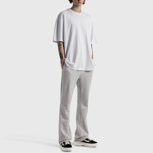 Custom Men's French Terry <b>Baggy</b> Stacked Flare Sweatpants Elastic Mid Waist Closure Casual Style Cotton Fleece <b>Joggers</b> - Product Image 3
