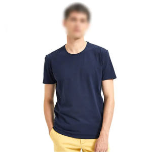 T-shirts en coton uni au design simple, nouvelle collection pour hommes, style à manches courtes, t-shirts vierges - Product Image 3