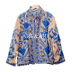 Manteau d'hiver pour femme en tissu de coton régulier, brodé Suzani, à boutons, écologique, séchage rapide, idéal pour les fêtes, cadeau, vente chaude - Product Image 1