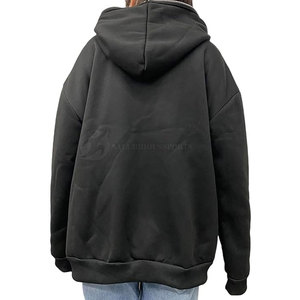 Sweat-shirts à capuche pour hommes les plus vendus, doublés polaire, ornés de strass, coupe-vent, écologiques, nouveau modèle hiver, motif uni, couleur personnalisable, faible MOQ - Product Image 4