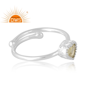 Anillo de piedras preciosas de topacio limón Natural de Plata de Ley 925, joyería personalizada para mujer, regalo para ella - Product Image 4