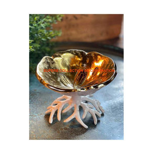 Exclusive Quality White Metal Serving <b>Bowl</b> Modern Design Fruit Serving <b>Bowl</b> For Home Decoration Use - Product Image 3
