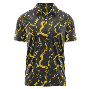 Camisa de Golf de Manga Corta para Hombre, de Lujo y Calidad, con Logotipo Bordado en 3D, Tela Jersey de Spandex/Poliéster Sólida, Antiarrugas, Corte Regular - Product Image 3