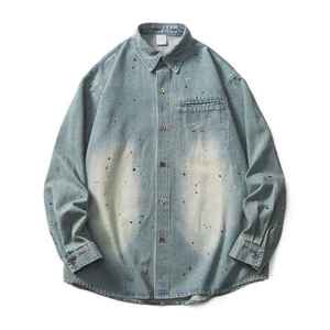 Chemises en jean en coton à manches longues de qualité supérieure, chemises en jean décontractées pour hommes, chemises en jean pour hommes - Product Image 1