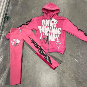 Nuevo Chándal de Terciopelo con Capucha y Pedrería para Hombre, 100% Algodón, Transpirable y Cómodo, Conjunto de Dos Piezas - Product Image 5