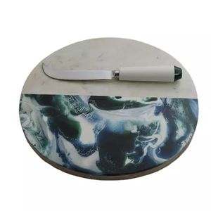 Utensilios de cocina de buena calidad y conveniente, tabla de cortar con logotipo personalizado, embalaje, bloques, mango de mármol auténtico, tabla de picar para el hogar - Product Image 2