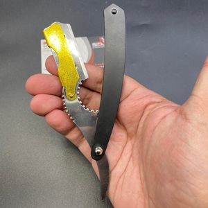 Maquinilla de afeitar recta de peluquero profesional de alta calidad de acero inoxidable con hoja única reemplazable y logotipo personalizado - Product Image 6