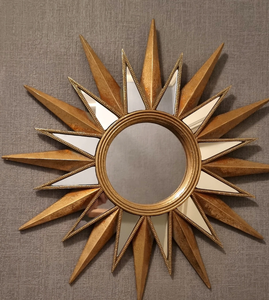 Espejo Decorativo de Pared de Alta Calidad con Diseño de Rayos de Sol - Decoración de Pared Estilo Regency - Product Image 1
