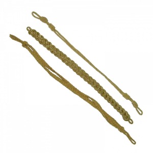 Cable de tapa de alambre de lingotes para generales, accesorios de uniformes tácticos, cordones de tapa de alta calidad, colores blanco dorado - Product Image 5