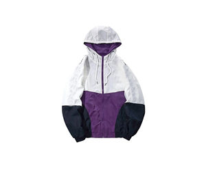 Vente en gros Coupe-vent pour homme en nylon imperméable à l'eau Veste d'été à longue fermeture éclair décontractée style fitness avec poignets élastiques Veste grande taille - Product Image 6