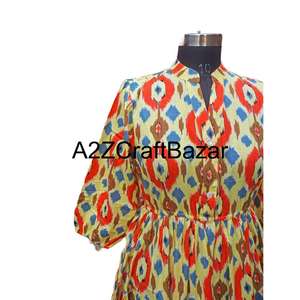 Robe indienne Himanshi vintage mi-longue à fleurs, en coton écologique respirant, coupe confortable, facile à assortir, pour un usage quotidien, différentes tailles - Product Image 3