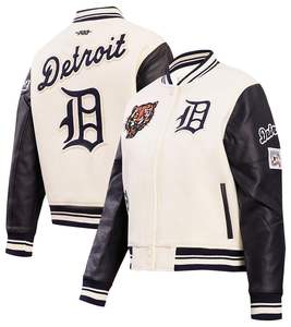 Chaqueta de Letterman personalizada de moda Chaqueta de béisbol Varsity de lana y satén Premium para hombres y mujeres - Product Image 6