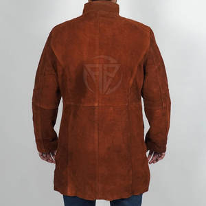 Manteau trench élégant en daim pour homme avec une touche douce, style élégant, look moderne, caractéristiques écologiques et légères - Product Image 3