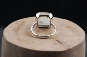 925 plata esterlina Arco Iris piedra lunar solitario anillo de moda bisel ajuste boda compromiso fiesta moda para mujeres - Product Image 3