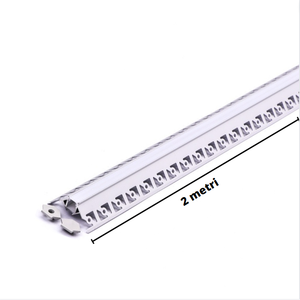 Opt5165 2 metri profilo in alluminio LED striscia barra angolo esterno incasso profilo luce per uso esterno e interno - Product Image 6