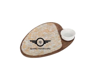 Bandejas de servicio de perlas madre de alta calidad directas de fábrica con artesanías con incrustaciones de hueso para hoteles, restaurantes, utensilios de cocina - Product Image 1