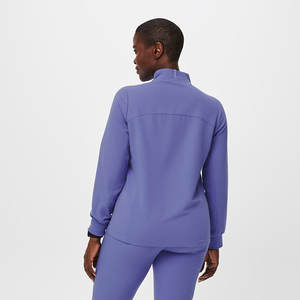 Veste tricotée à manches longues de coupe classique pour femmes uniforme d'infirmière à col montant gommages de laboratoire médical automne hiver uniforme d'allaitement - Product Image 4