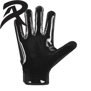 Guantes de Receptor de Fútbol Americano Profesionales para Adultos y Niños, Diseño de Logotipo Personalizado, Hechos de Cuero con Agarre de Silicona - Product Image 4