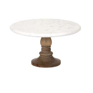 Support à gâteau moderne en marbre, élégant meuble de table basse pour salon, idéal pour recevoir, servir, présenter et décorer - Product Image 1