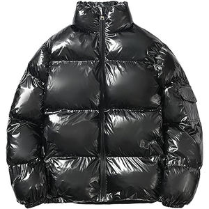 Vente en gros Veste à bulles matelassée imperméable d'hiver à col montant pour hommes Veste matelassée d'extérieur personnalisée OEM pour hommes - Product Image 2