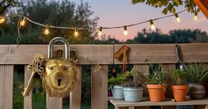 Heavy Duty Brass Key <b>Padlock</b> with Tiger Face Design Safety round Hook Shape Door Lock - Product Image 2