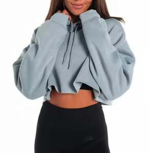 Sweat à capuche personnalisé pour femmes Sweat à capuche décontracté pour femmes Sweatshirts à capuche pull court oversize pour femmes - Product Image 6