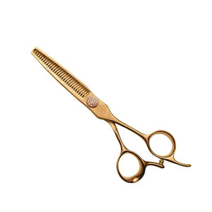 Ciseaux amincissants de coiffeur en acier allemand de haute qualité avec repose-doigt ciseaux amincissants de coiffeur à bord tranchant pour la beauté - Product Image 1