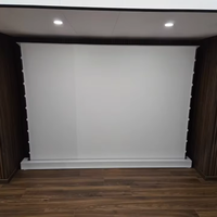 Écran de projection motorisé à tension de languette compatible avec le projecteur laser Valerion VisionMaster Max 4K 8K, en PVC blanc, 16:9