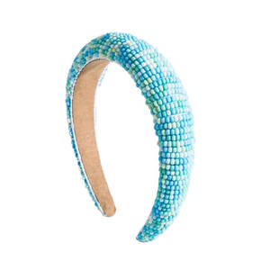 Diadema con Diseño de Cuentas de Colores, Elegante Diadema con Cuentas y Bordado Tribal - Product Image 1