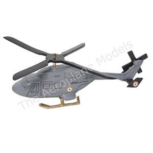 Articles cadeaux souvenirs, artisanat, hélicoptère en métal avec hélice noire recouverte de gris ALH Dhruv, modèle d'avion personnalisé, armée de l'air indienne - Product Image 2