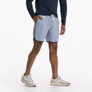 Hot Selling Summer Breathable Casual Men Sports Shorts Gym Fitness Double <b>Layer</b> Workout Solid Color Shorts for Men - Product Image 5