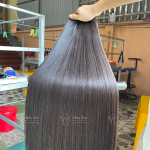 Alpha Hair Human Hair Closure Straight Bob <b>Wig</b> Remy Fast Shipping Hair Hand Tied Weft Full Ends Glueless Lace Front - Product Image 3