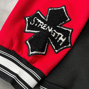 In High Quality Customized Lightweight Oem Design Pakistan Manufacture Lettermen Jacket Black Red Winter Jacket - Product Image 5