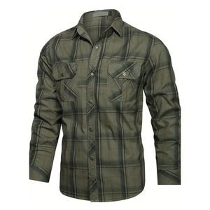 Produit phare Chemise en flanelle classique pour homme Vêtement décontracté Meilleure vente Service OEM Dernier style de chemise en flanelle différent - Product Image 6