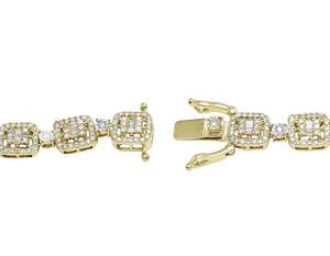 Cadena Cubana de Oro Amarillo de 10K con Diamantes Cultivados en Laboratorio, Elegante Collar con Incrustaciones de Diamantes para Hombre, Estilo Hip Hop y Urbano - Product Image 3