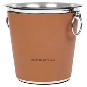 Seau à vin moderne et créatif de concepteur de boissons à texture martelée enduite de poudre de couleur bleue pour les mariages et les fêtes - Product Image 2