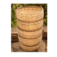 Stijlvolle Duurzame Bamboe Mand Met Traditionele Handgeweven Ambacht Perfect Voor Brood Fruit Groenten Snacks En Huishoudelijk Gebruik
