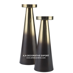 Ensemble de 3 bougeoirs en aluminium et aspect marbré, matériel de conception brillant, ensemble de bougeoirs pour décoration, de mariage et d'église - Product Image 4