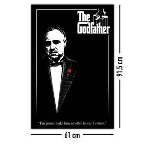Modern Style the Godfather Canvas <b>Poster</b> Black Frame Wall Decor - Product Image 3