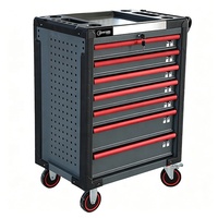 Chariot à outils d'atelier de mécanique avec 7 tiroirs, armoire à outils