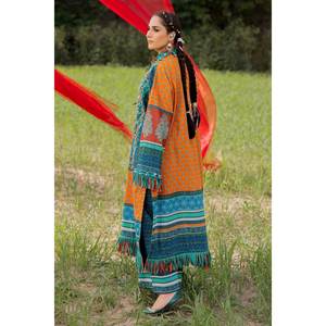 Ensemble 2 pièces non cousu en mousseline de lin pour femme, avec pompons et fermetures éclair, respirant, grandes tailles (XS-6XL), personnalisé, modeste et formel pour événements et occasions spéciales - Product Image 3