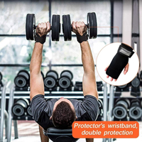 Agarraderas de Cuero para Levantamiento de Pesas, Entrenamiento de Gimnasio, Fisicoculturismo, Agarre para Levantar Pesas, Agarraderas de Muñeca Portátiles de Alta Calidad