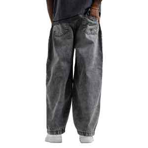 Jeans Negros Holgados Unisex para Hombre, Estilo Casual, Corte Recto, Pierna Ancha, Ajuste Holgado, Cintura Media, Lavado Claro para Todos - Product Image 4